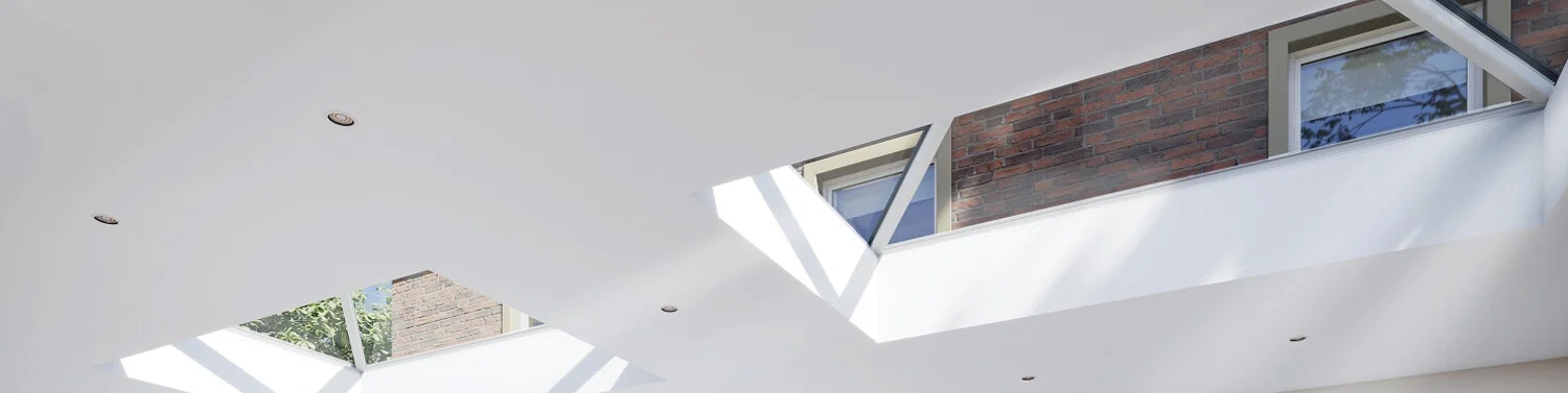 Daylight entering a home through a roof lantern